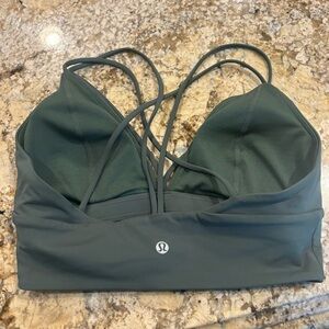 Like New Strappy Triangle Top Sports Bra Olive Green Sz 8